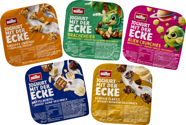 5 Stück: Müller Joghurt mit der Ecke