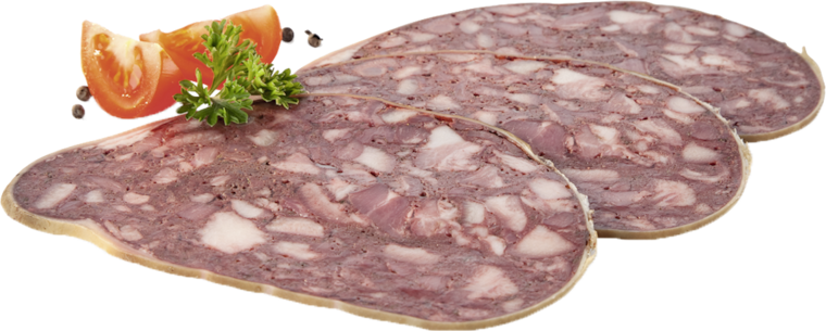 Presssack rot, weiß