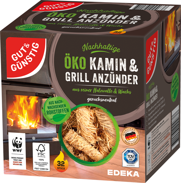 GUT&GÜNSTIG Öko Kamin- & Grillanzünder