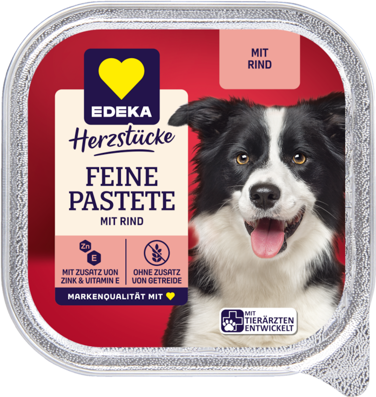 10 x EDEKA Herzstücke Hunde Nassnahrung feine Pastete