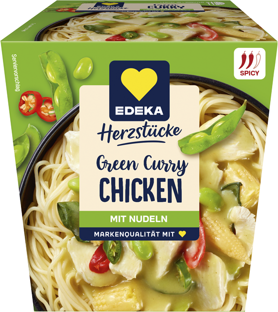 EDEKA Herzstücke Green Curry mit Nudeln 