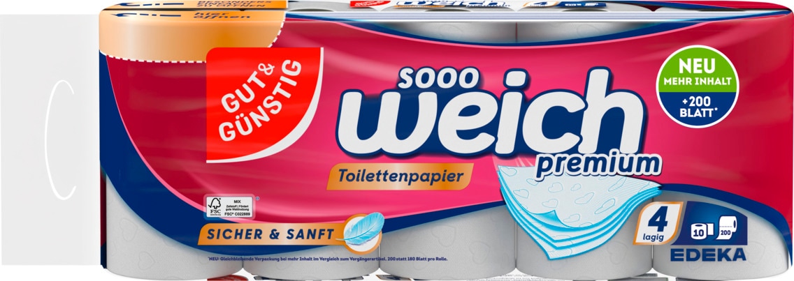 Gut & Günstig sooo weich premium Toilettenpapier