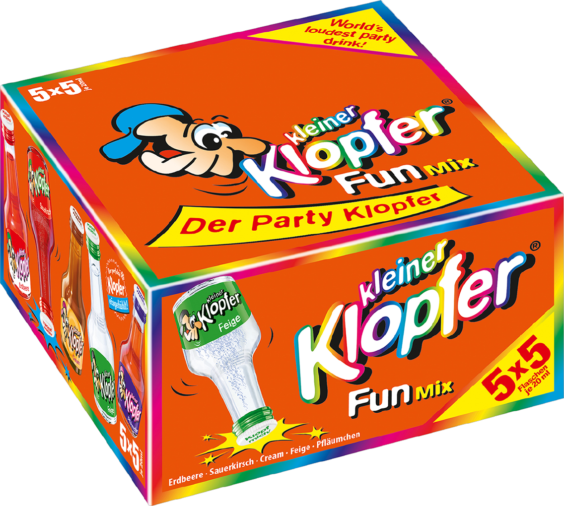 Kleiner Klopfer Vodka Energy, Vodka Feige oder Likör Mix