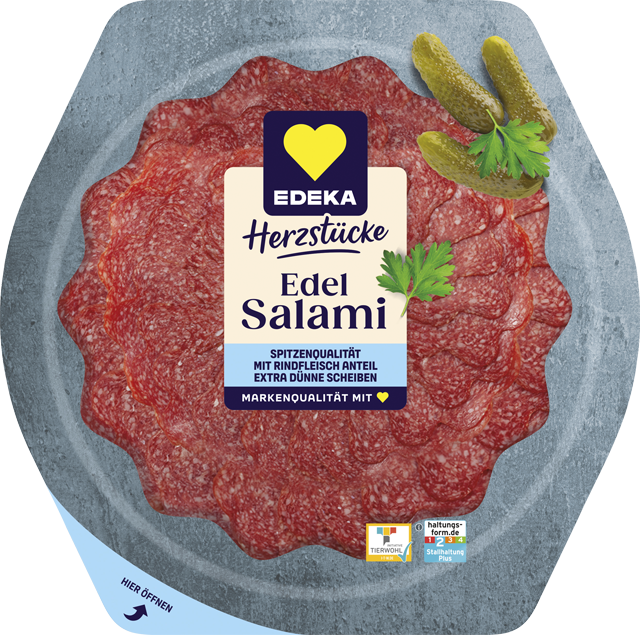 EDEKA Herzstücke Edelsalami, Pfeffersalami oder Geflügelsalami