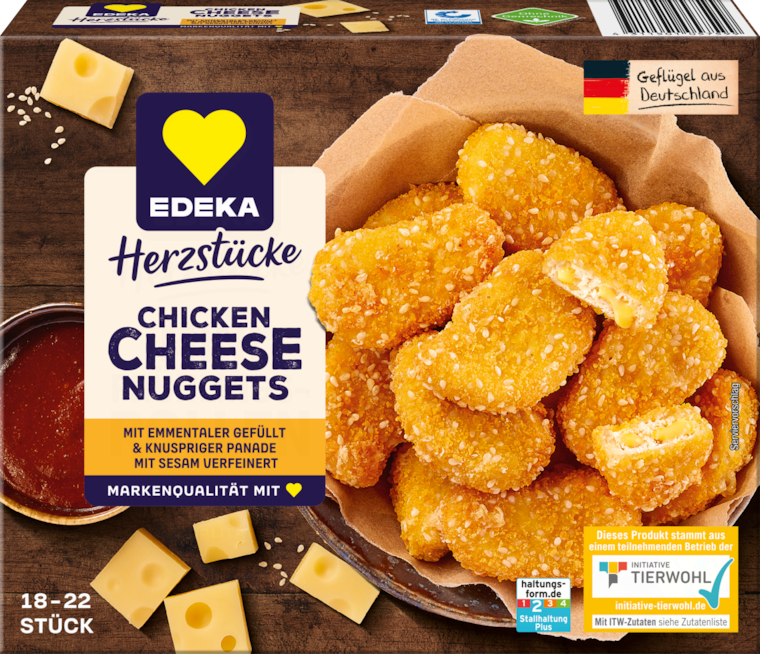 EDEKA Herzstücke Chicken Cheese Nuggets oder Chicken Tenders