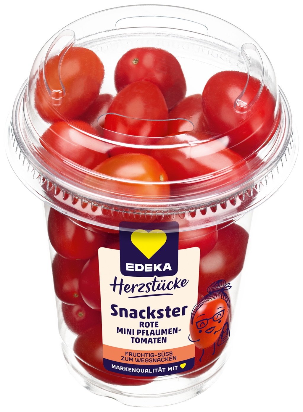 2 Becher EDEKA Herzstücke Mini Pflaumentomaten