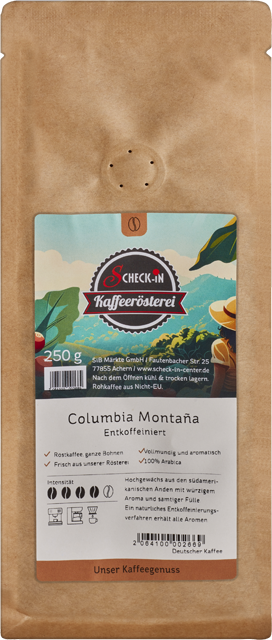 Scheck-in Hausmischung Columbia Montana Entkoffeiniert