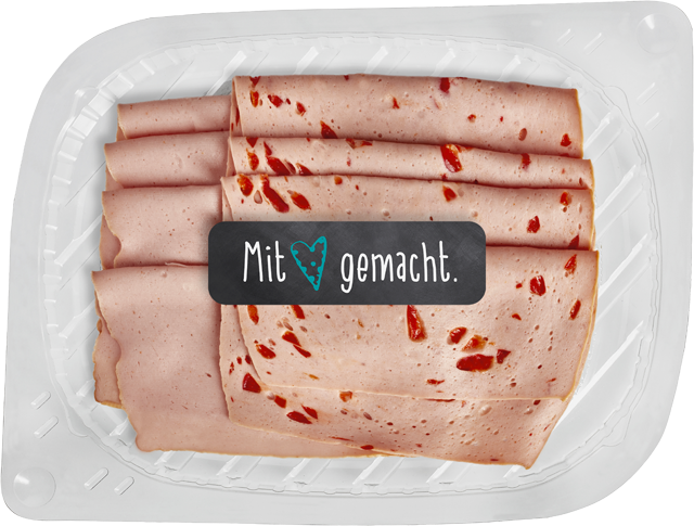 Mit Herz gemacht: Fleischkäse-Aufschnitt 