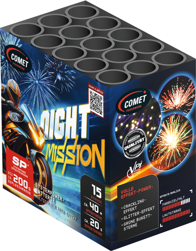 Comet Feuerwerksbatterie "Night Mission"