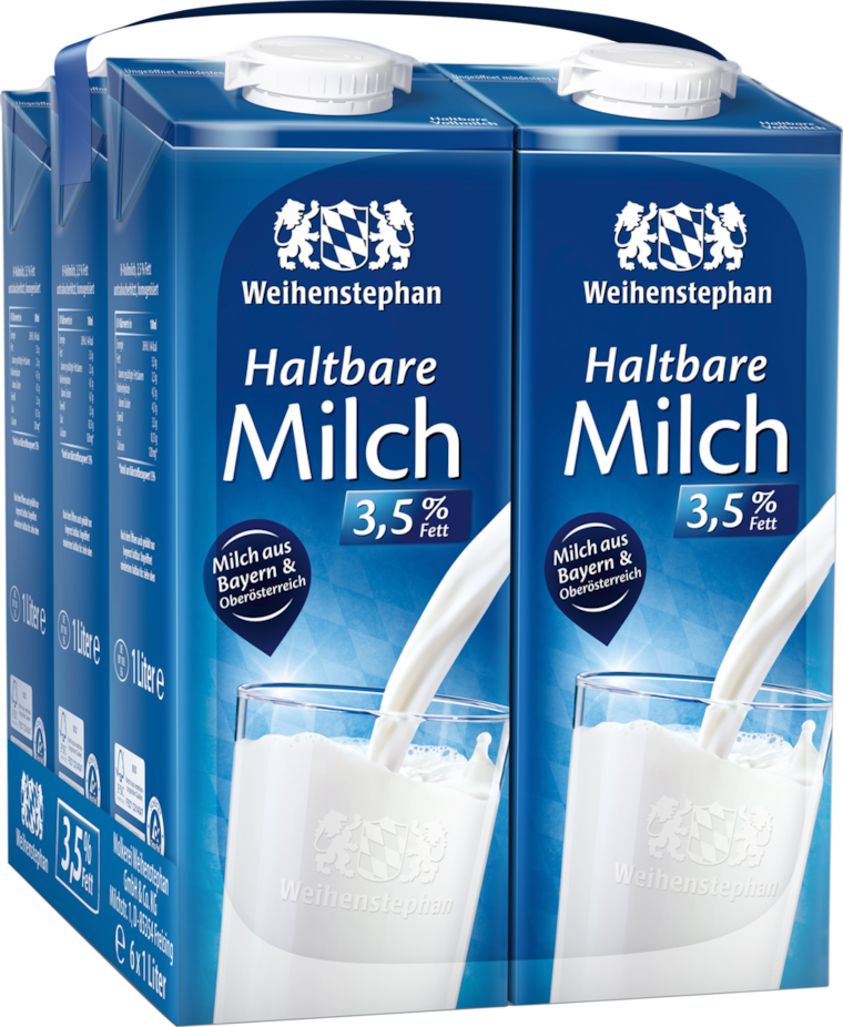 6 Packungen Weihenstephan Haltbare Milch