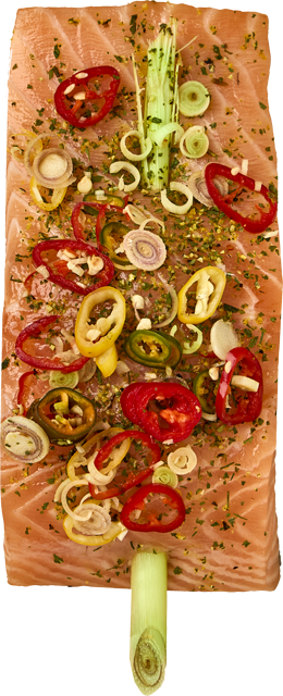 Lachs–Zitronengras-Spieße 