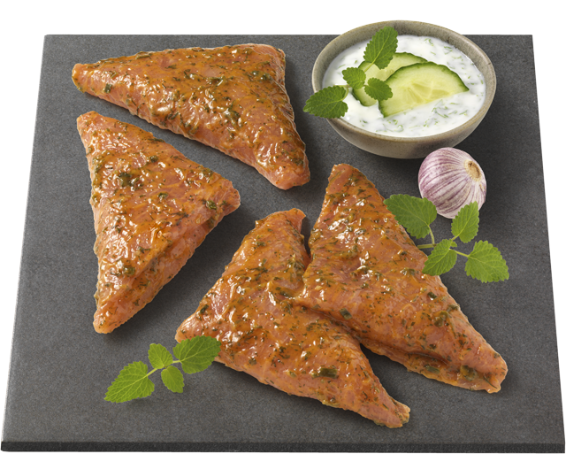 Grillecke! Dünne Schweinelachsscheiben