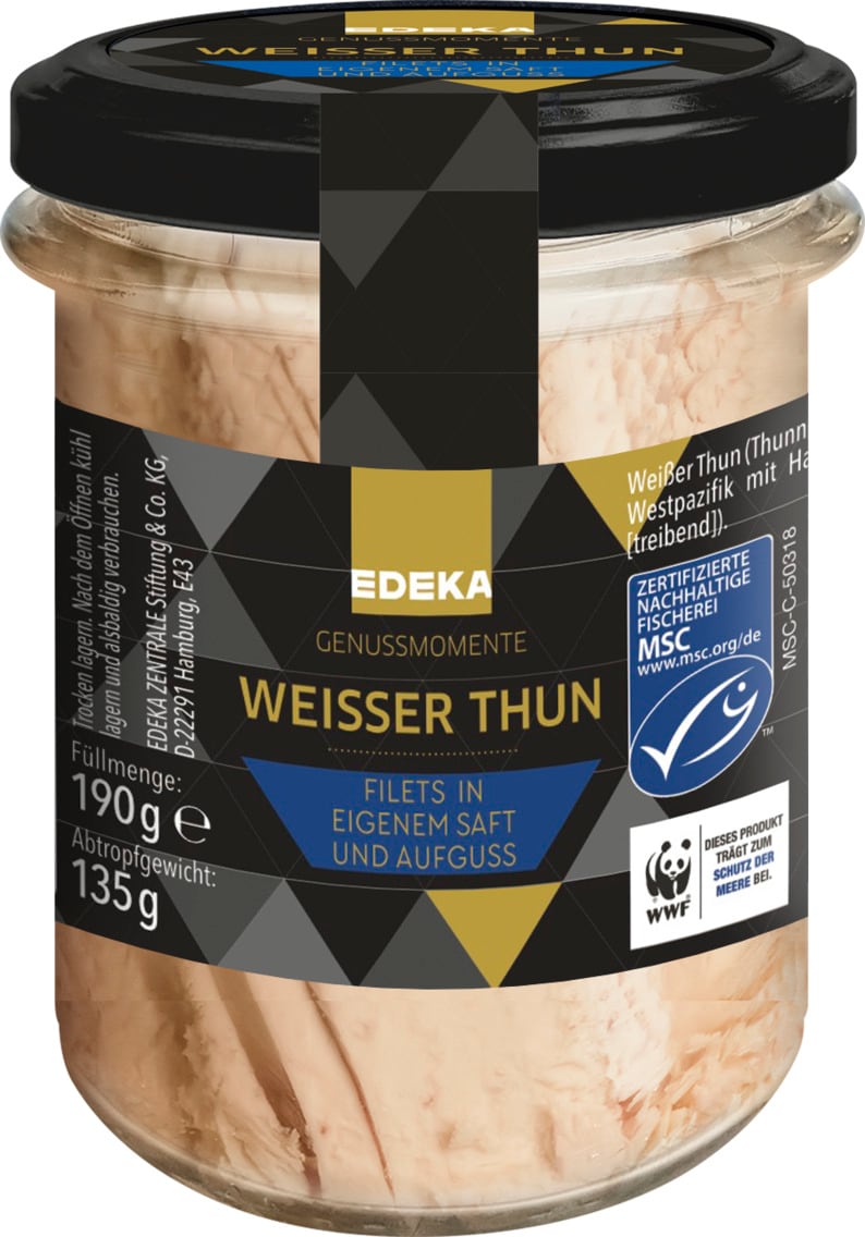 EDEKA Genussmomente WWF MSC Weißer Thun Filets