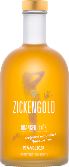Zickengold Orangen-Likör mit Jamaica Rum 