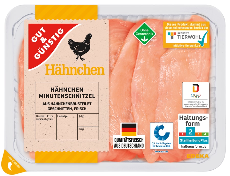 Gut&Günstig Hähnchen-Minutenschnitzel*