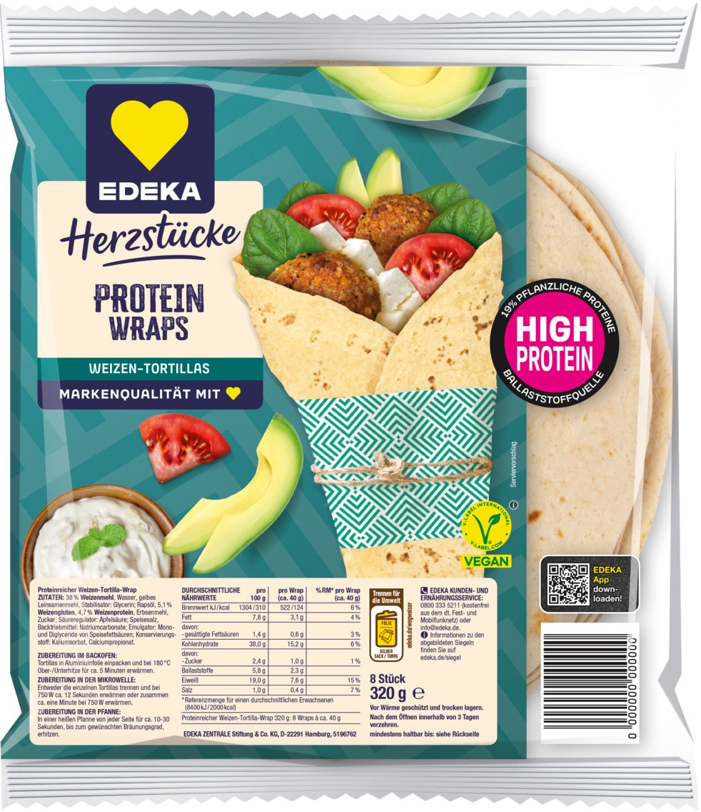 EDEKA Herzstücke Protein Wraps