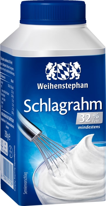 Weihenstephan Schlagrahm, Kochcreme oder Sahne zum Kochen