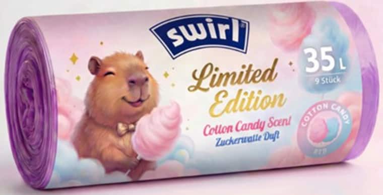 Swirl Zugband-Müllbeutel „Capybara-Zuckerwatte-Duft“
