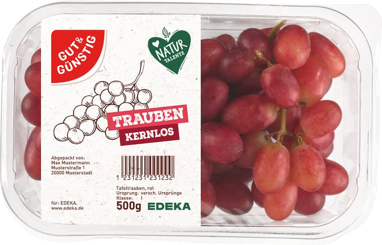 Gut & Günstig Tafeltrauben rot
