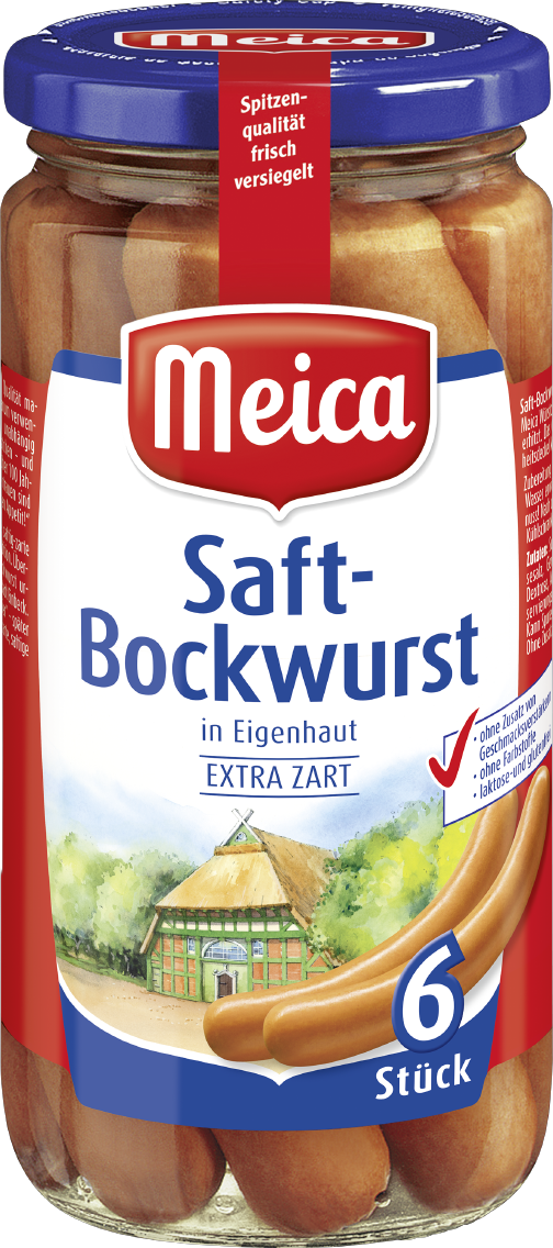 Meica Saftbockwurst und Geflügelsaftwürstchen