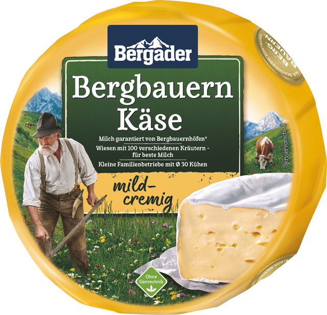 Bergader Bergbauern Käse mild-cremig oder feinwürzig-cremig
