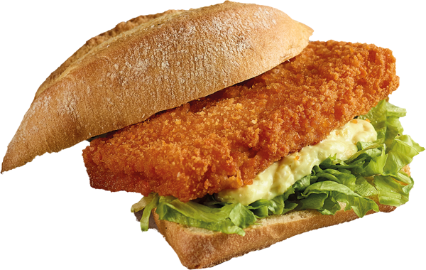 Backfisch XL im Brötchen