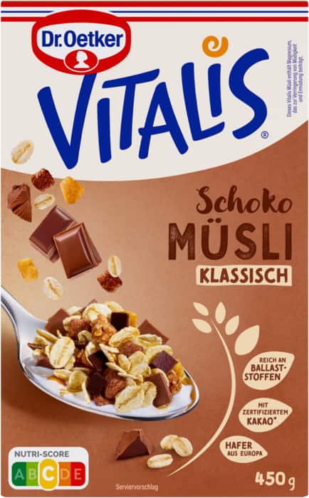 Dr. Oetker Vitalis Müsli oder Paula Müslispaß
