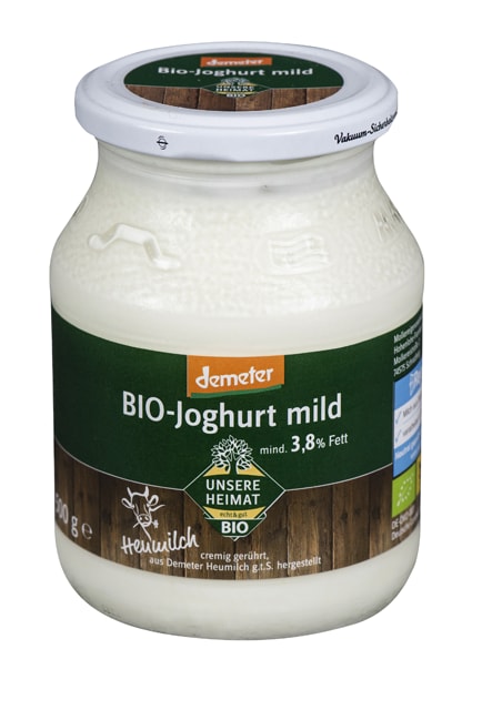 Demeter Unsere Heimat – echt & gut Bio-Joghurt mild