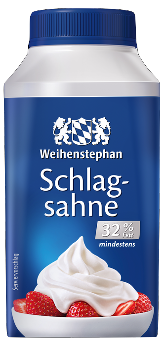 Weihenstephan Schlagrahm, Kochcreme oder Sahne zum Kochen