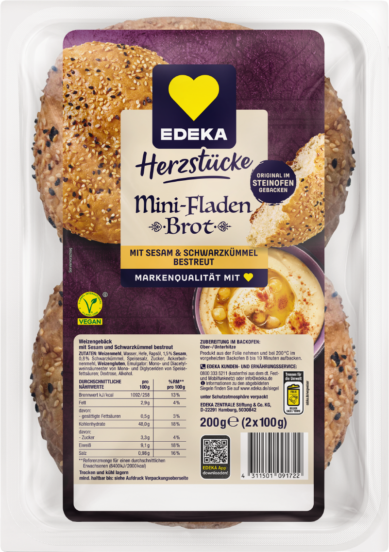 EDEKA Herzstücke Mini Fladenbrot