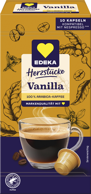 EDEKA Herzstücke Kafeekapseln Vanilla oder Caramel