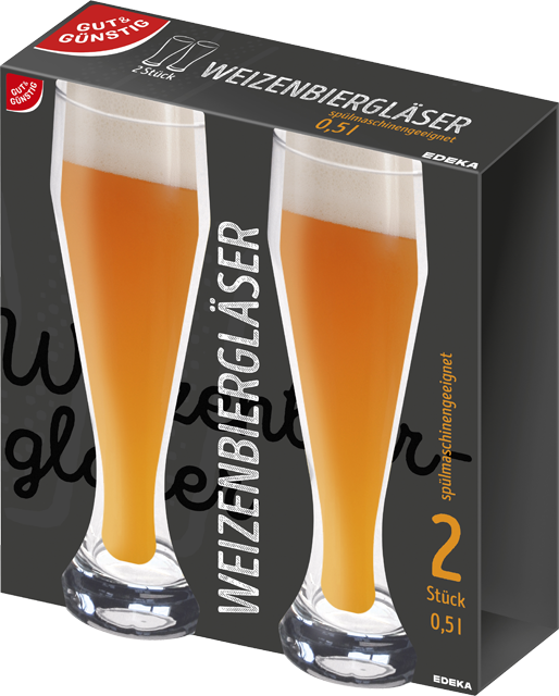 Gut & Günstig Weizenbiergläser