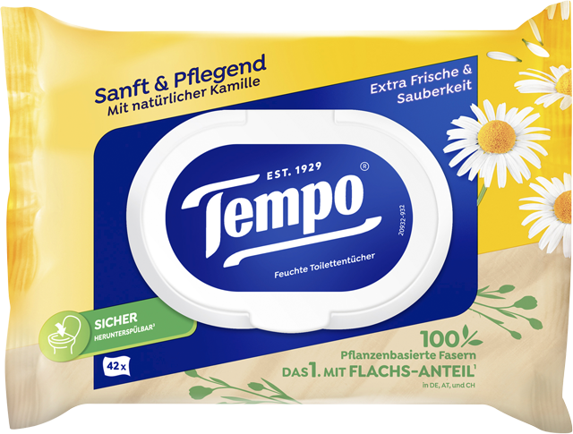 Tempo feuchte Toilettentücher 