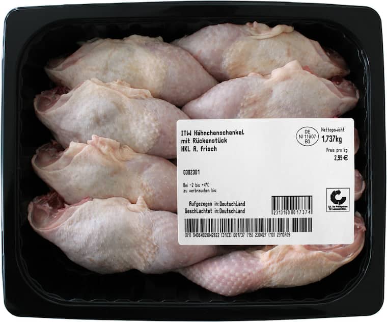 Hähnchenschenkel mit Rückenstück