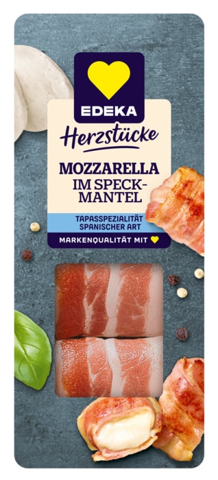 EDEKA Herzstücke Mozzarella oder Datteln im Speckmantel