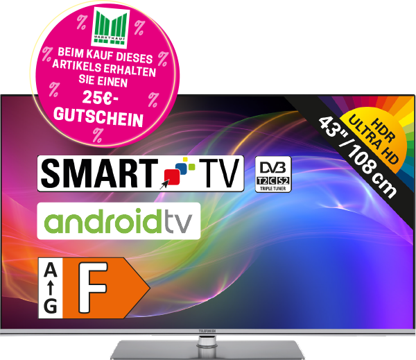 Telefunken "D43U960B2CW" 4K-UHD-TV