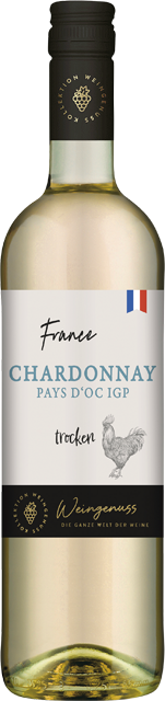 6er-Karton: Weingenuss Chardonnay Pays d‘Oc IGP trocken 