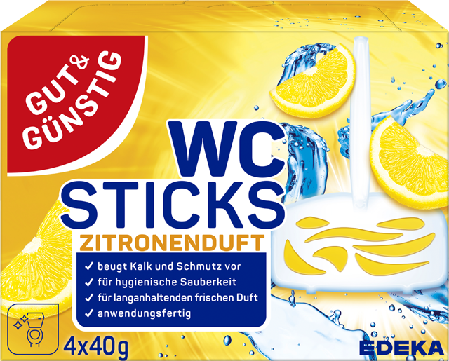 Gut & Günstig WC-Duftsticks Zitronenduft oder Meeresfrische