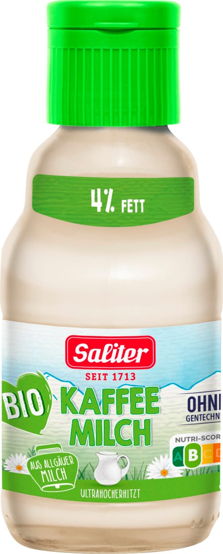 Saliter Bio Kaffee Milch oder Sahne