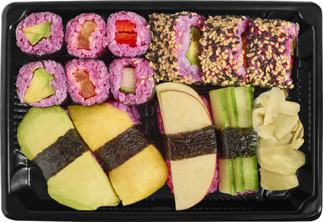 Veganes Sushi in Pink 