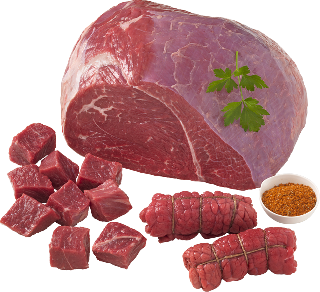Zart gereiftes Rindfleisch aus Deutschland: Rinder-Keulenbraten, -Gulasch