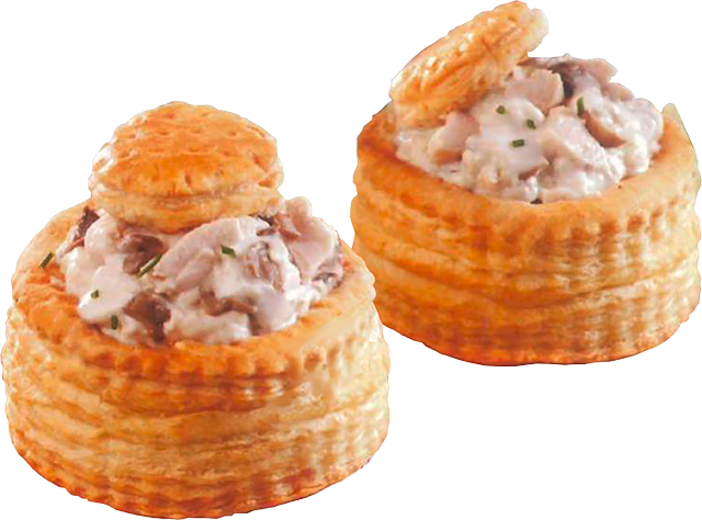 Original Straßburger Königinpastete mit Geflügel-Ragout-fin 