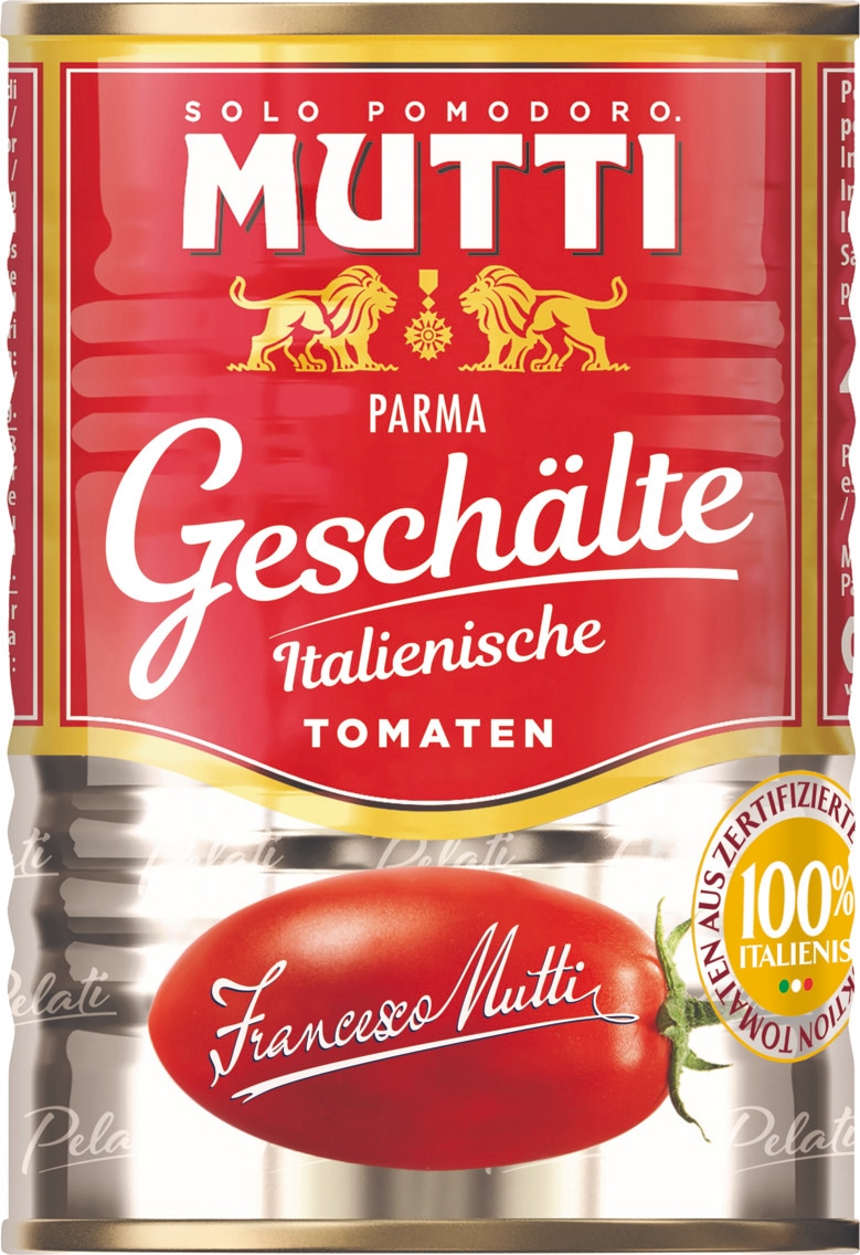 Mutti geschälte Tomaten oder Pizza Sauce