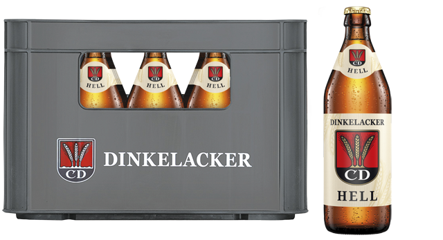 Dinkelacker Hell oder Kellerbier naturtrüb