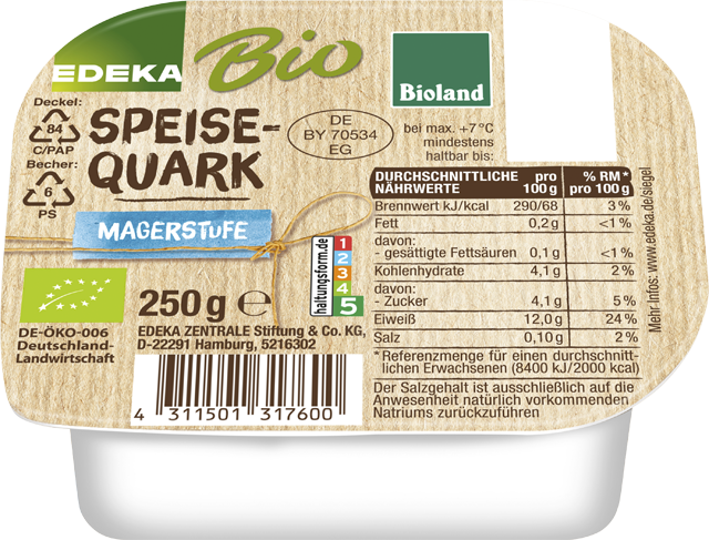 EDEKA Bio Bioland-Speisequark Magerstufe