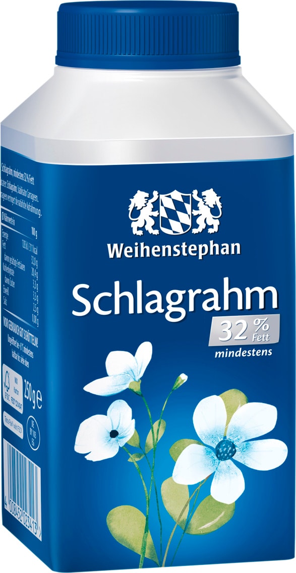 Weihenstephan Schlagrahm, Sahne zum Kochen oder Kochcreme