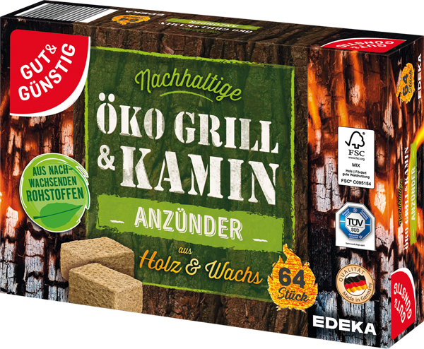 GUT&GÜNSTIG Nachhaltige Öko-Grill & -Kaminanzünder