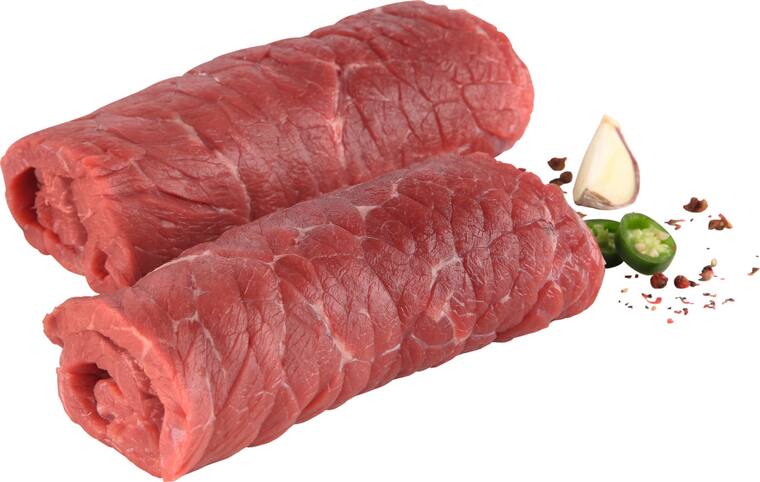 Französische Rinderrouladen, -schmorbraten oder -bratengulasch