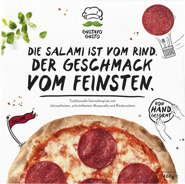 Gustavo Gusto Steinofen Pizza Salami 
