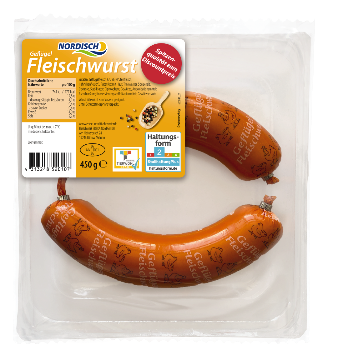 NORDISCH Geflügel-Fleischwurst